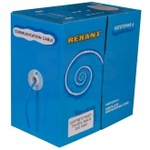 Кабель витая пара неэкранированный UTP 4PR 23AWG cat 6 CU синий [305м] Rexant (провод для интернета) 01-0047