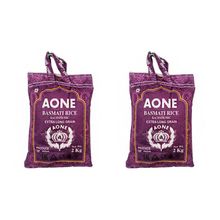 Рис AONE Basmati Extra long непропаренный, 2 кг, 2 шт