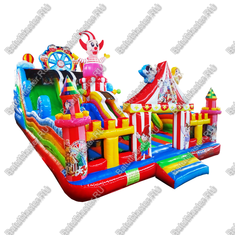 Коммерческий надувной батут "Парк развлечений" 14*7*7,5 м