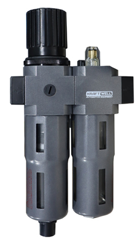 KraftWell KRW-FRC12 Фильтр-влагоотделитель с редуктором и лубрикатором, 1/2", до 16 бар, серия PRO