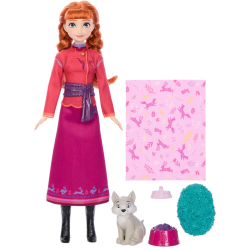 Disney Frozen - Принцесса Анна с волком Айсбергом кукла + аксессуары JFG17