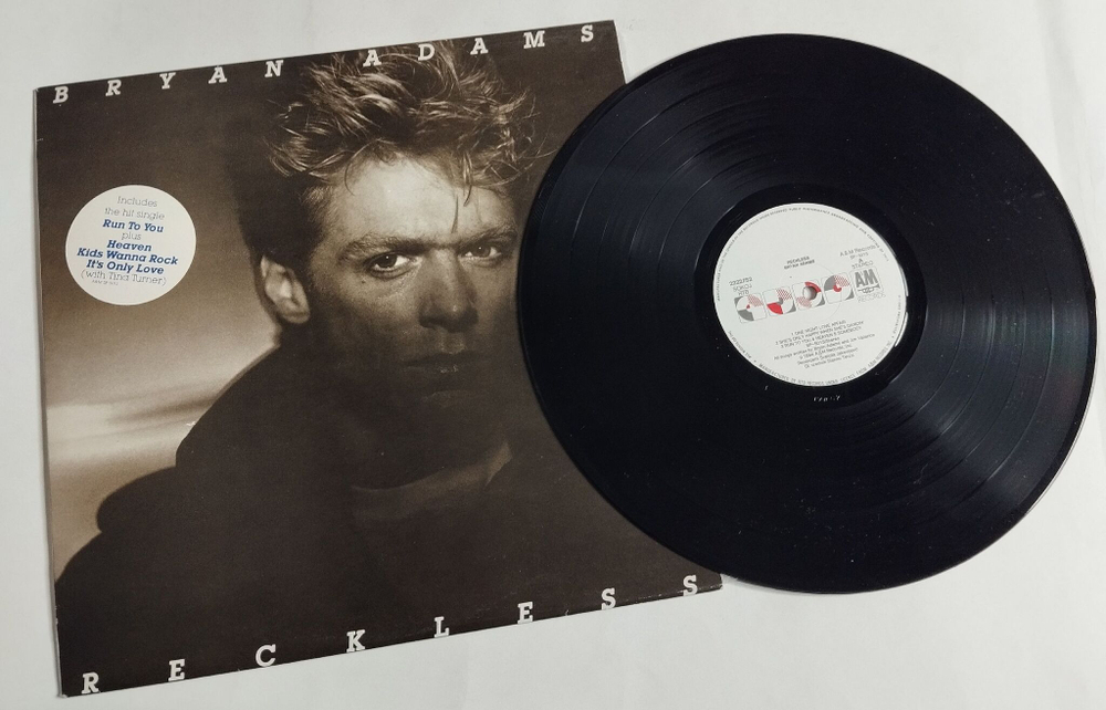 Винтажная виниловая пластинка LP Bryan Adams Reckless (Югославия 1985)
