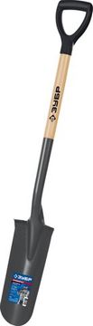 ЗУБР Фаворит, 353х152х1120мм, полотно 1.7мм, закалено, дерев. лакир. черенок высш. сорт с рукояткой, дренажная лопата, ПРОФЕССИОНАЛ (4-39515)