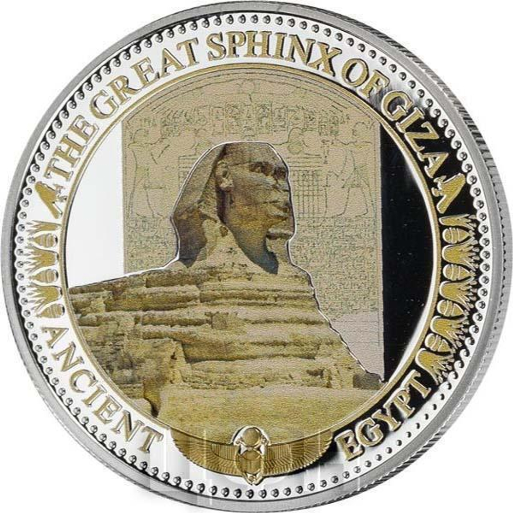 2 доллара. Большой сфинкс в Гизе Древний Египет. Соломоновы о-ва. 2015 год. PROOF