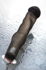 Закрытая фаллическая насадка на пенис с кольцом для фиксации вибропулей (Цвет: дымчатый)