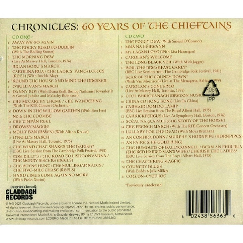 The Chieftains / Chronicles: 60 Years of The Chieftains (2CD)