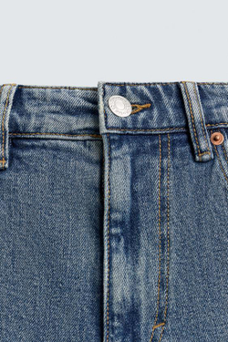 ZARA ДЖИНСЫ ЗАУЖЕННОГО КНИЗУ КРОЯ, СИНИЙ/ЗЕЛЕНЫЙ