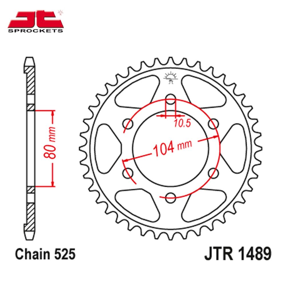 JT JTR1489.39 звезда задняя (ведомая), 39 зубьев