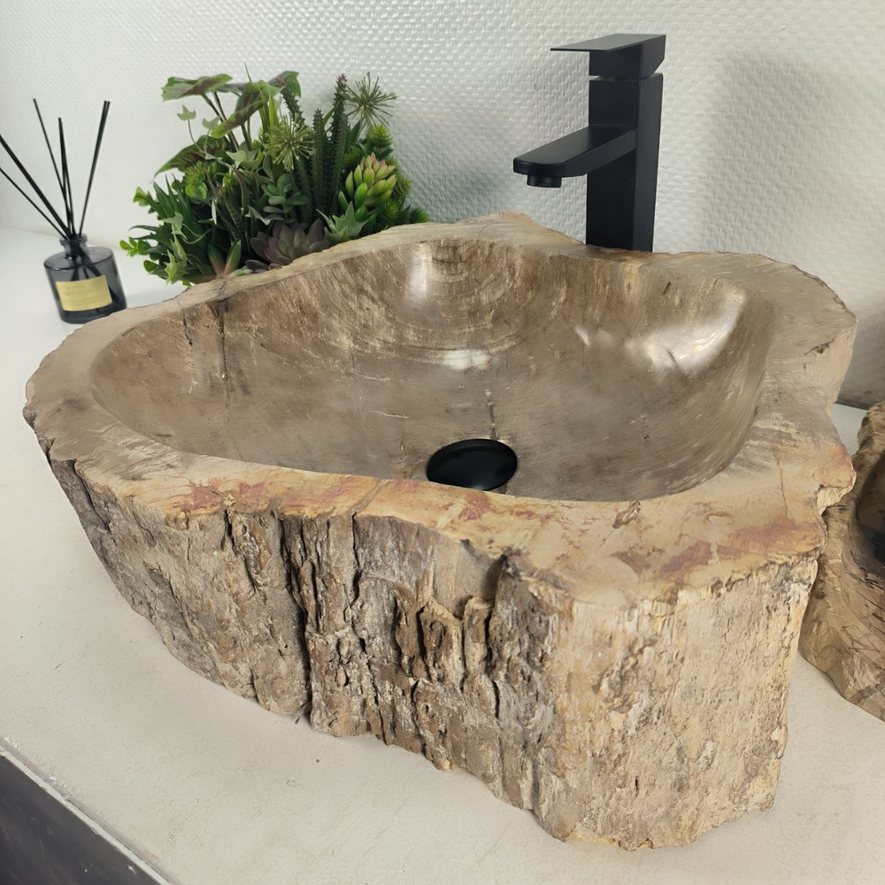 Раковина из окаменелого дерева OD-64687 51*47*15 0176