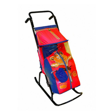 Санки с колёсиками и ручкой напрокат