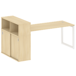 Метал Систем Куатро Стол письменный с шкафом-купе на О-образном м/к 50БО.РС-СШК-3.5 Т