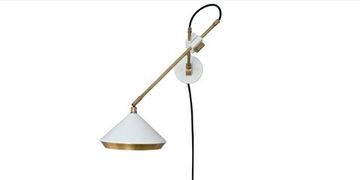 бра  Bert Frank Shear wall lamp  White& Brass