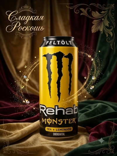 Энергетический напиток Monster Energy Rehab лимон лимонад