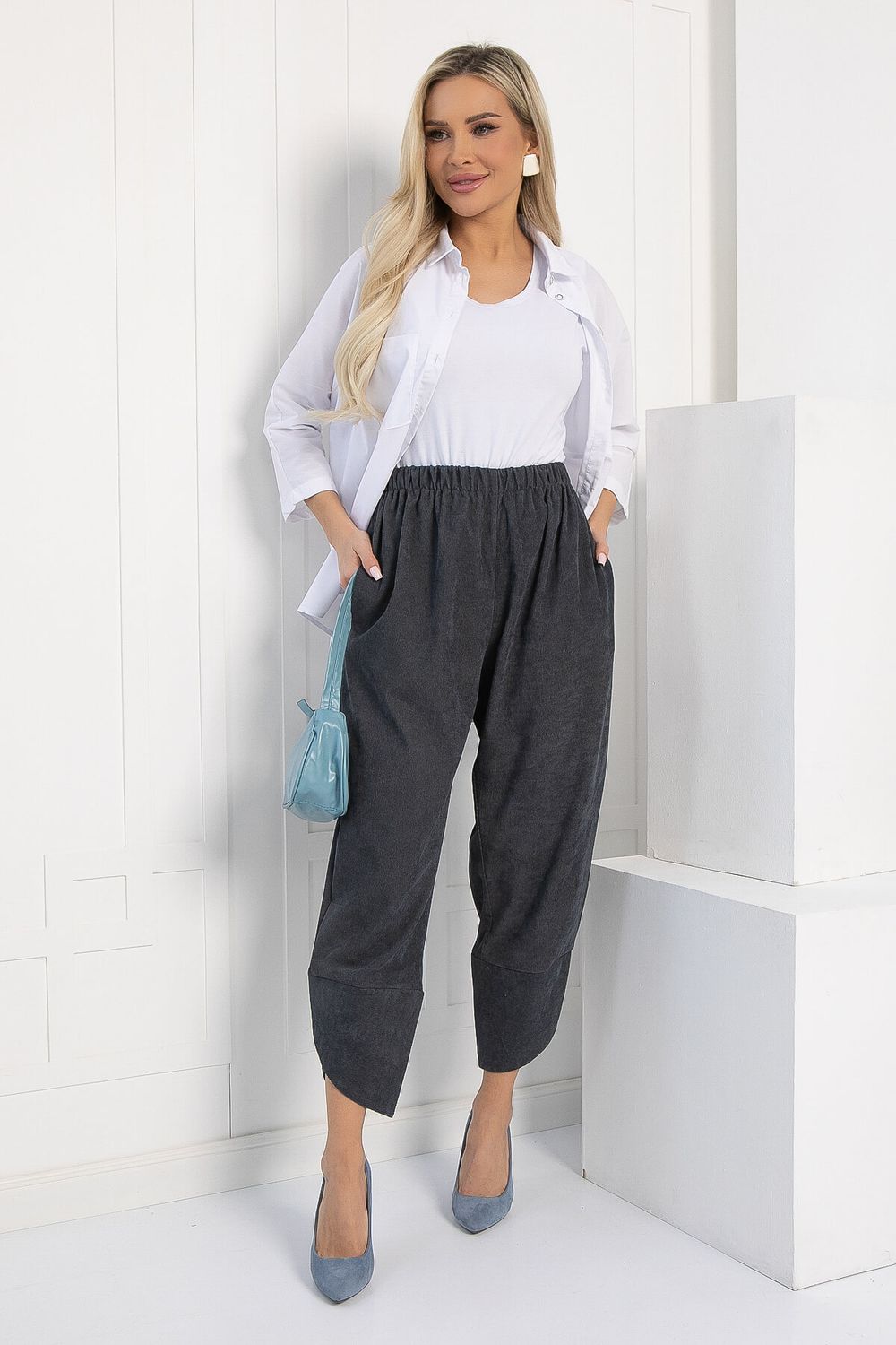 Брюки бохо (серые) Б12847-10М LT Collection