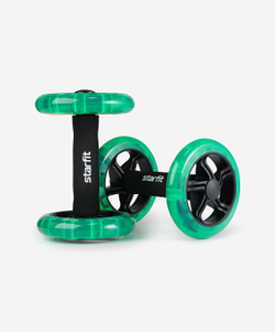 Ролики для пресса раздельные STARFIT RL-107, черный/ярко-зеленый