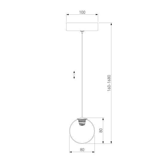 50234/1 LED / подвесной светильник / прозрачный
