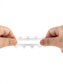 Прозрачное эрекционное кольцо со стимулирующими шариками