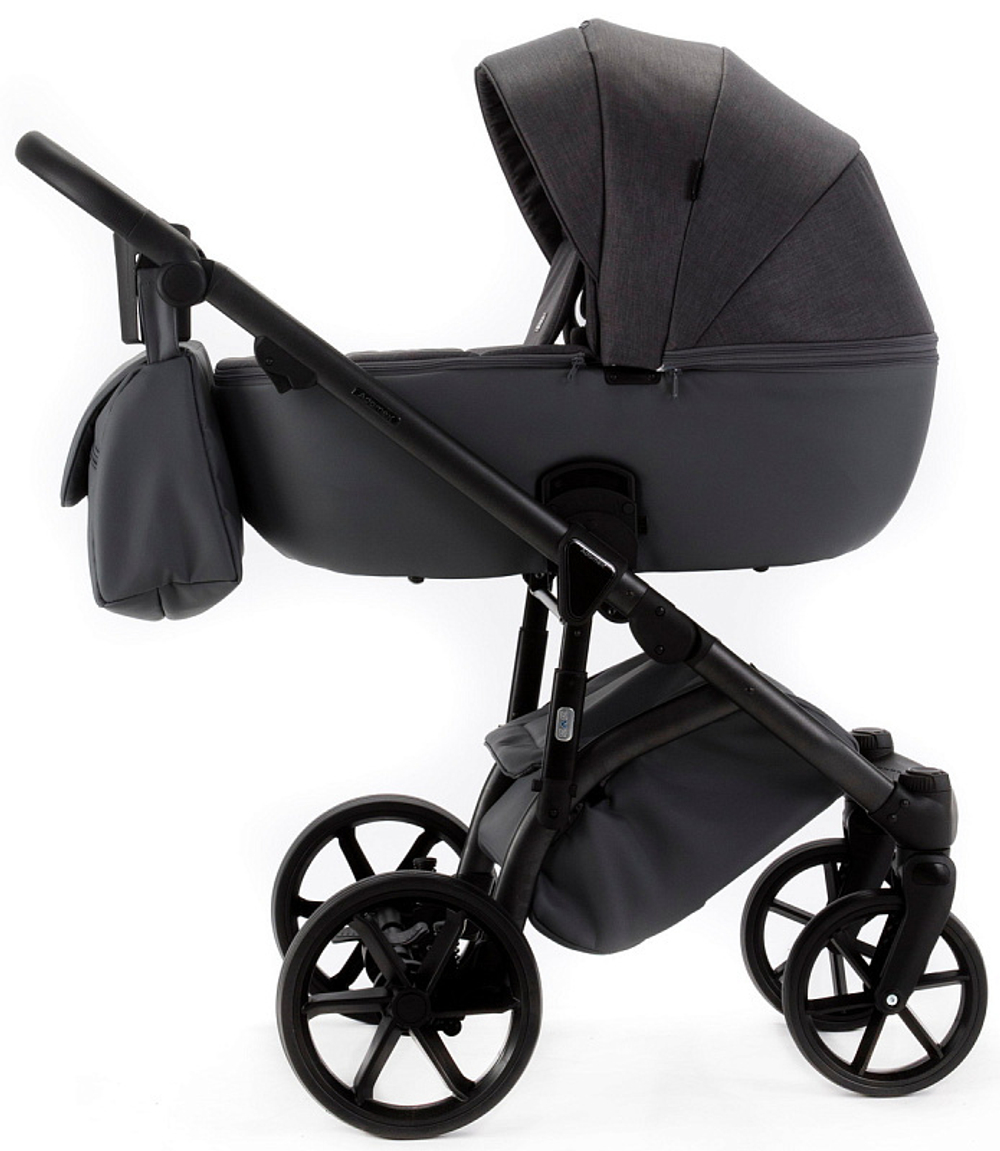 Детская коляска Adamex Nola Natura 2 в 1 N-10-STONE (Т.СЕР + Т.СЕР. КОЖА)