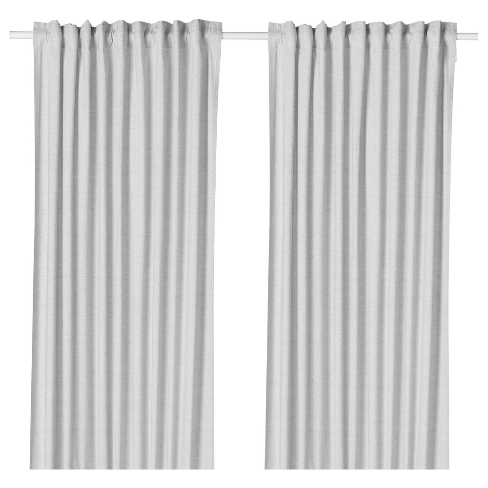 IKEA HANNALILL  (ИКЕА ХАННАЛИЛЛ)  -  Штора, 2 шт, серая, 145x300 см