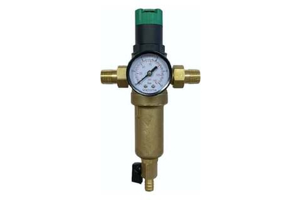 Фильтр с редуктором давления и манометром, промыв.для гор.воды 3/4"(тон.очист)с амер.Victoria 27-709