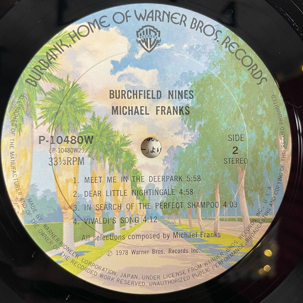 Винтажная виниловая пластинка LP Michael Franks Burchfield Nines (Japan 1978) (No Obi)