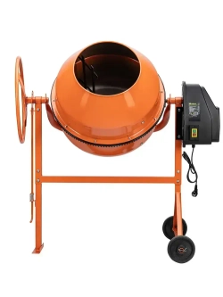 Бетономешалка строительная СИБРТЕХ, БСН-180П, 180 л объем бака и 700 Вт мощность, полиамидный венец и поликлиновый ремень, защита от перегрева и случайного пуска, без редуктора, бетоносмеситель, 95518