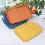 Сухарница пластиковая с ручками «Астория» 32*25*5см цвет микс