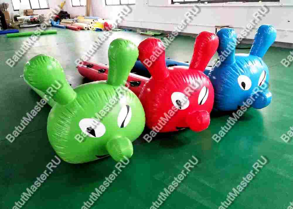 Надувная командная игра "Верхом на гусеницах", 6 мест