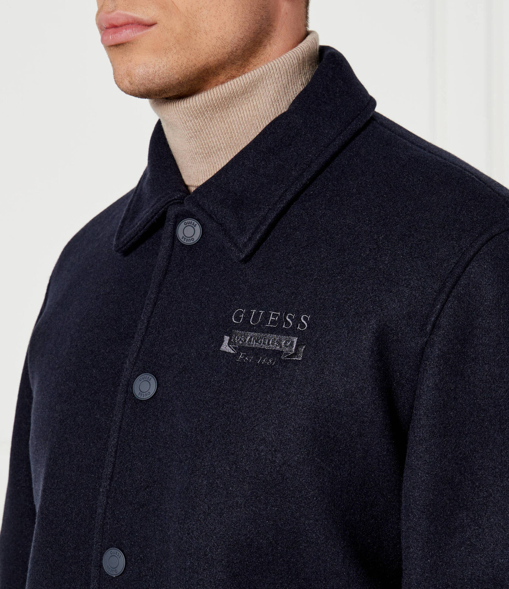 Куртка бомбер MELTON GUESS - темно-синий(M4BL29 WGJ72)