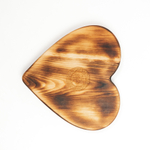 Деревянная менажница из кедра для подачи блюд и закусок "Сердце"