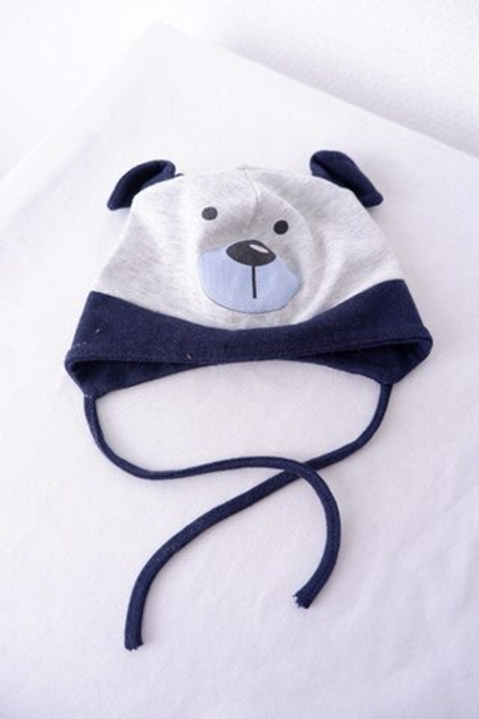 Шапка с мордочкой на 0/3 месяца
