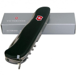 Нож Victorinox Forester, 111 мм, 12 функций, с фиксатором лезвия, черный