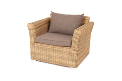 "Капучино" кресло из искусственного ротанга, цвет соломенный