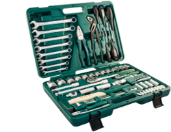 S04H52477S Набор инструмента универсальный 1/4", 1/2"DR, 77 предметов