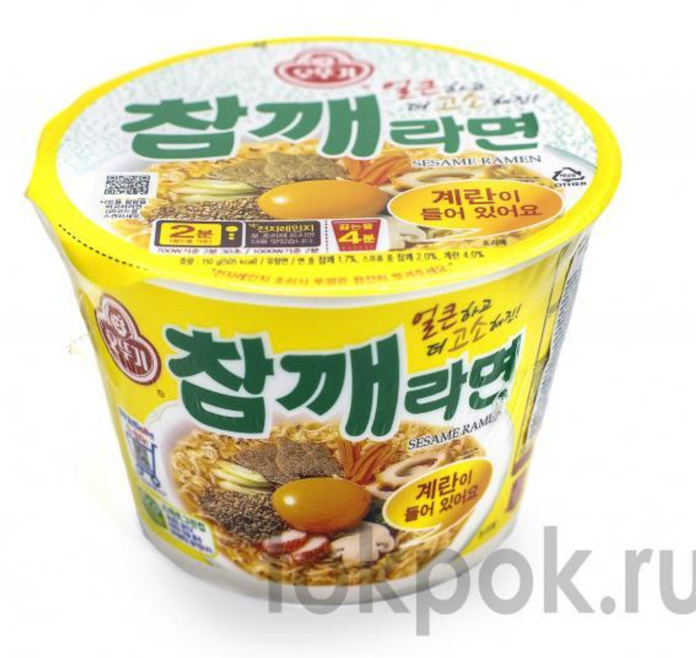 Лапша со вкусом говядины с кунжутным соусом Ottogi Sesame Ramen, 110 гр