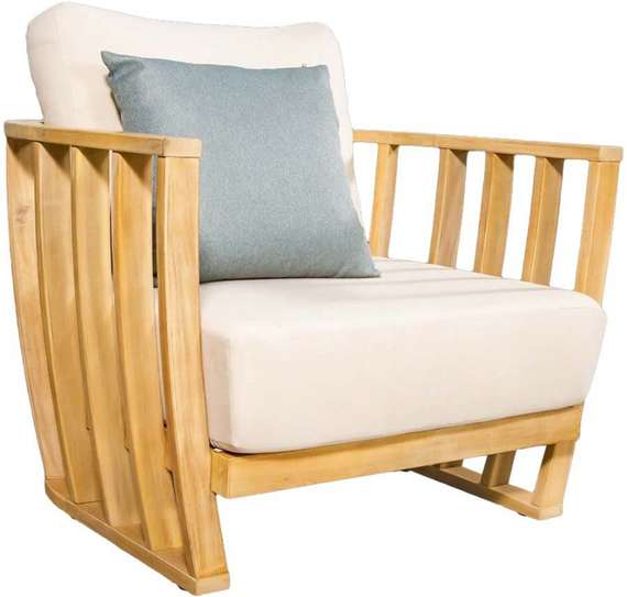 Комплект уличной мебели Woodland из массива эвкалипта, диван, 2 кресла, столик