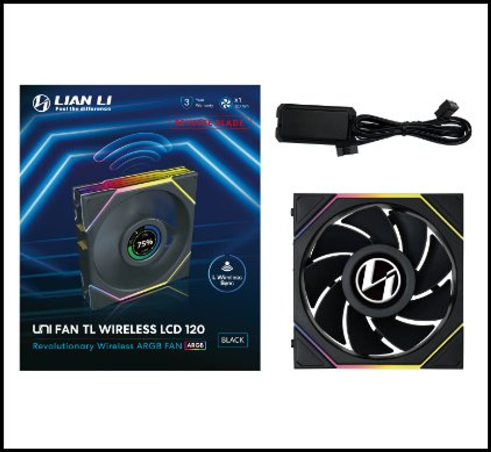 Вентилятор для корпуса Lian Li UNI FAN TL 120 LCD Reverse Blade Wireles ARGB Black 12RTLLCD1W1B