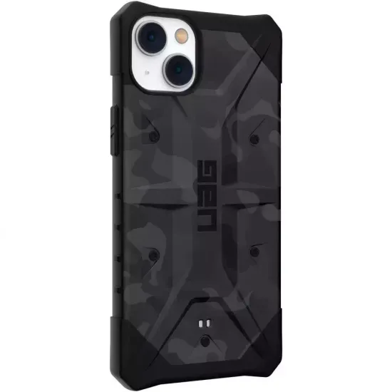 Чехол Uag Pathfinder SE Camo для iPhone 14 6.1", цвет черный камуфляж (Midnight Camo)