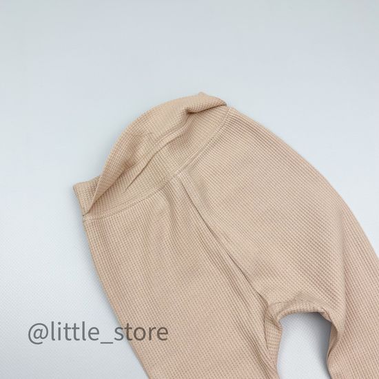 Штанишки из вафельного полотна, Бежевые