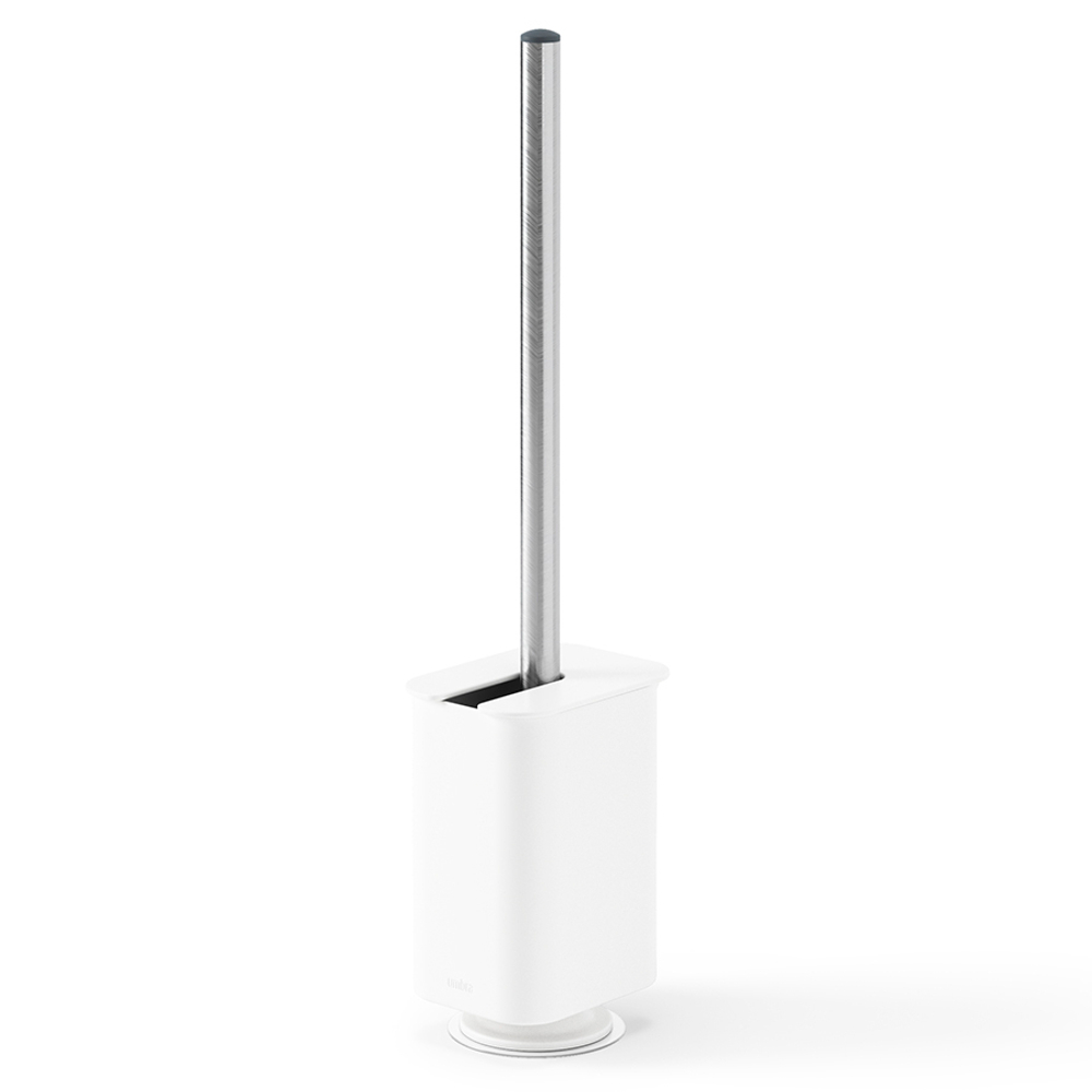 Ершик для туалета с держателем flex adhesive, белый