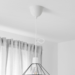 IKEA SUNNEBY  (ИКЕА СУННЕБЙ)  -  Держатель кабеля, белая ткань, 1,8 м