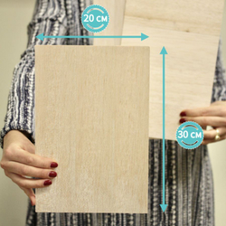 Набор дощечек для моделирования Бальса 20 * 30 см (по 1 штуке толщины 1,5; 3; 5 мм )