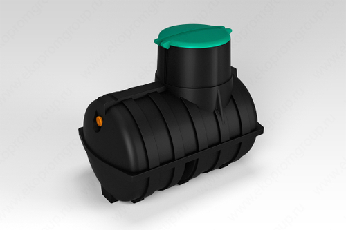 Емкость пищевая ЭкоПром Подземная U с выходом 3000 л. горизонтальная (144x236x209см;черный) - арт.555644