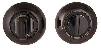 Завертка сантехническая круглая (Черный никель)