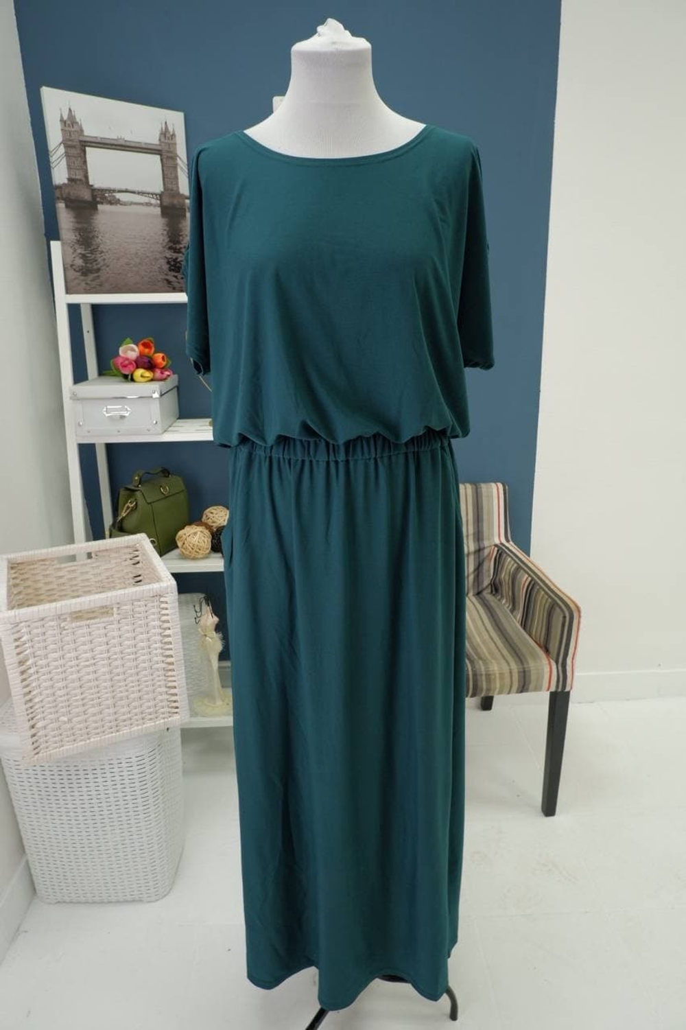 Платье Ю Мода с резинкой на поясе 54 размер, новое