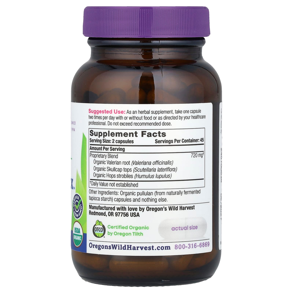 Oregon's Wild Harvest, Organic Muscle Relax ™, 90 веганских капсул