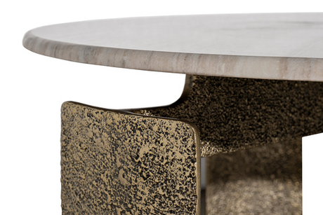 Стол журнальный мраморный d100x45см Garda Decor