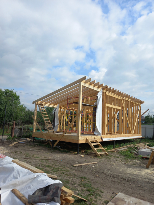 Баня с террасой 11×5 м. По проекту.