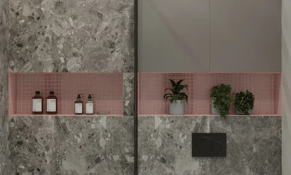 Мозаика стеклянная Pink glass (25х25) 300х300х4 мм (шт)