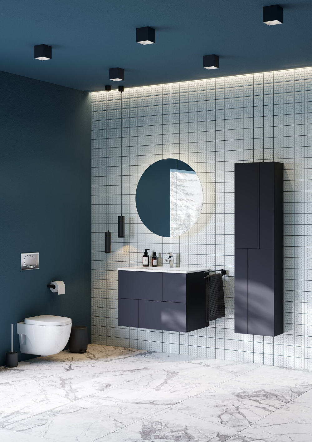 Шкаф-колонна Roca Luna 1600 синяя ZRU9307769